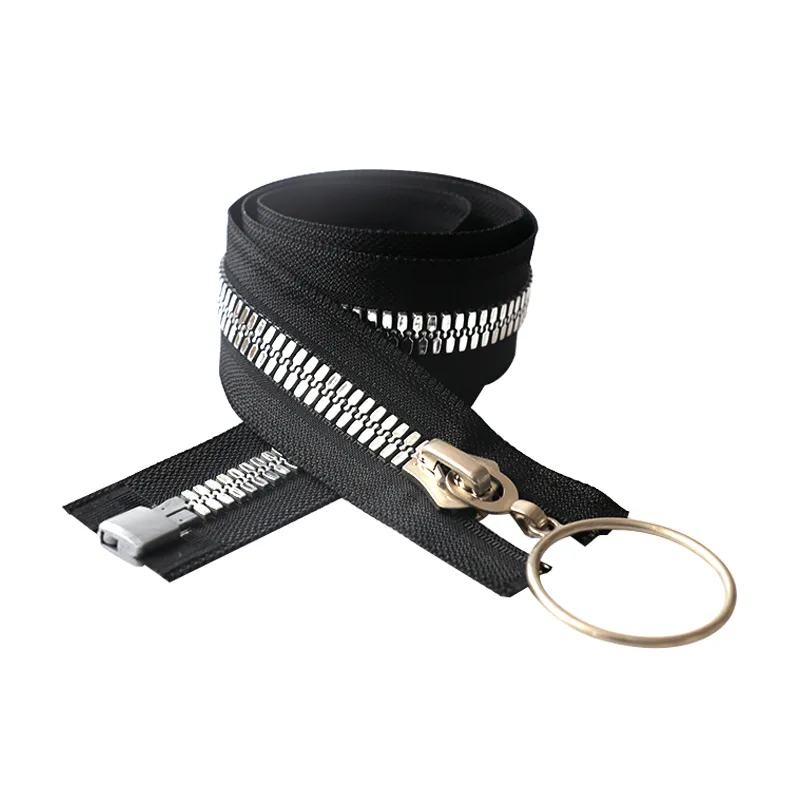 #15 Plastic Small Teeth Open End with Big Ring Slider Zipper