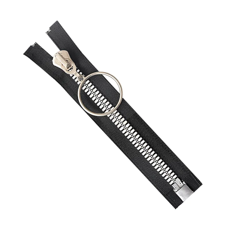 #15 Plastic Small Teeth Open End with Big Ring Slider Zipper