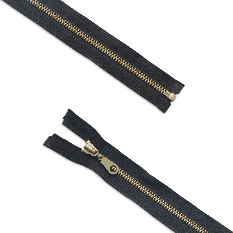 #5 Aluminium Brass Teeth Open End Pipa Slider Zipper