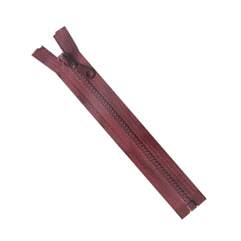 #5 Plastic Resin Open End Pipa Slider Purple Color Zipper