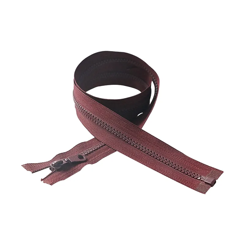 #5 Plastic Resin Open End Pipa Slider Purple Color Zipper