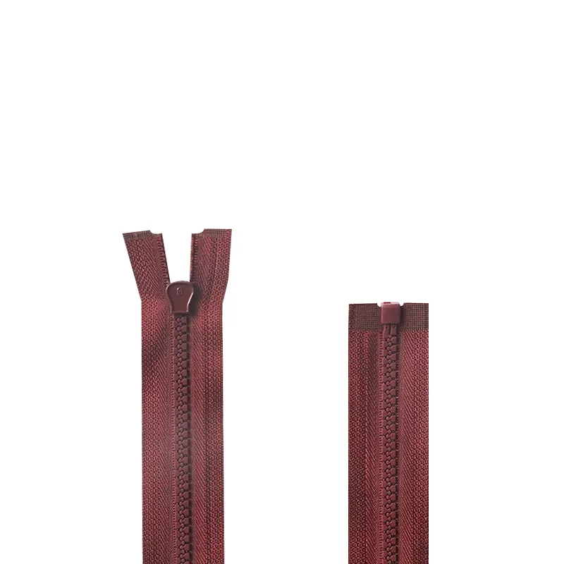 #5 Plastic Resin Open End Pipa Slider Purple Color Zipper