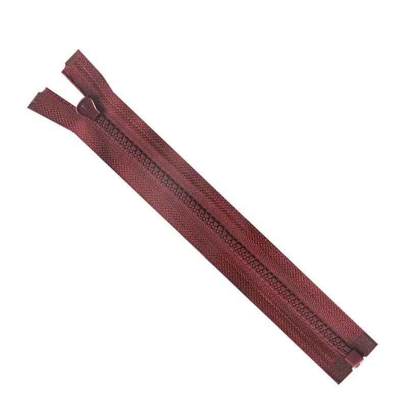 #5 Plastic Resin Open End Pipa Slider Purple Color Zipper