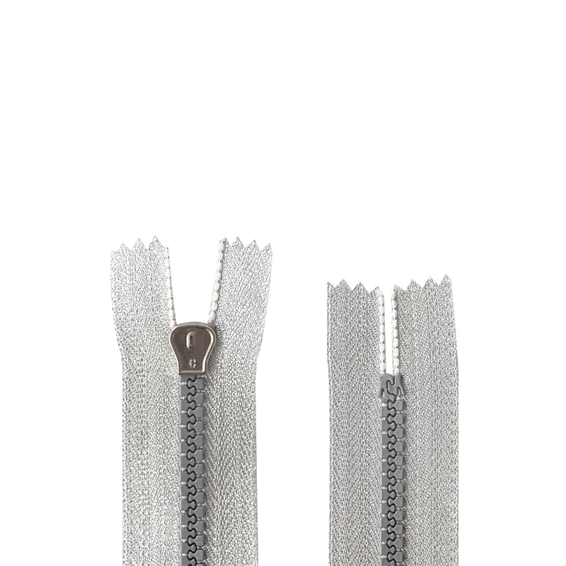 #8 Plastic Silver Tape Close End Pipa Slider Zipper