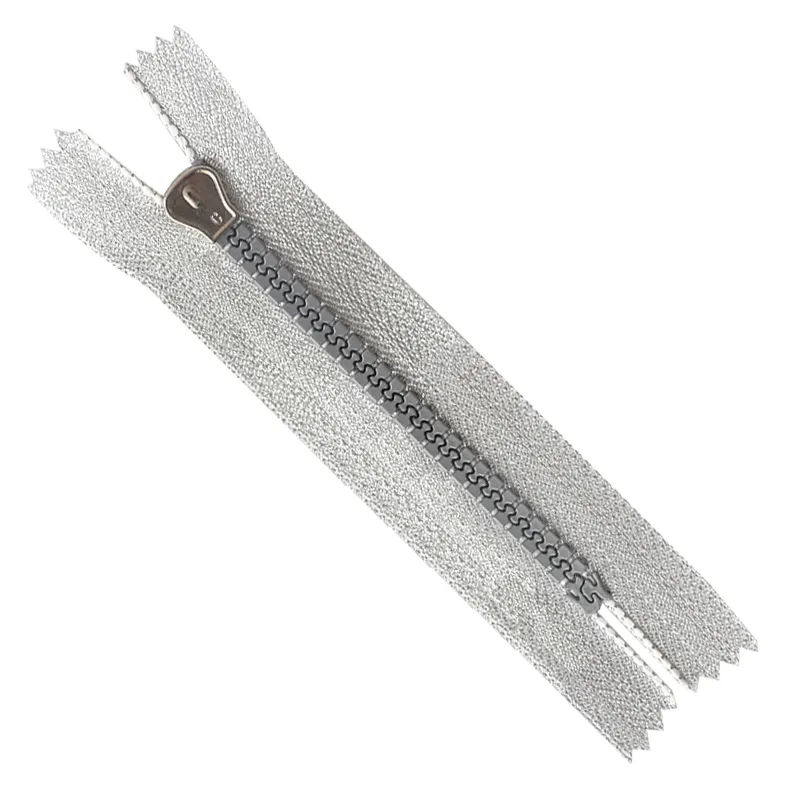 #8 Plastic Silver Tape Close End Pipa Slider Zipper