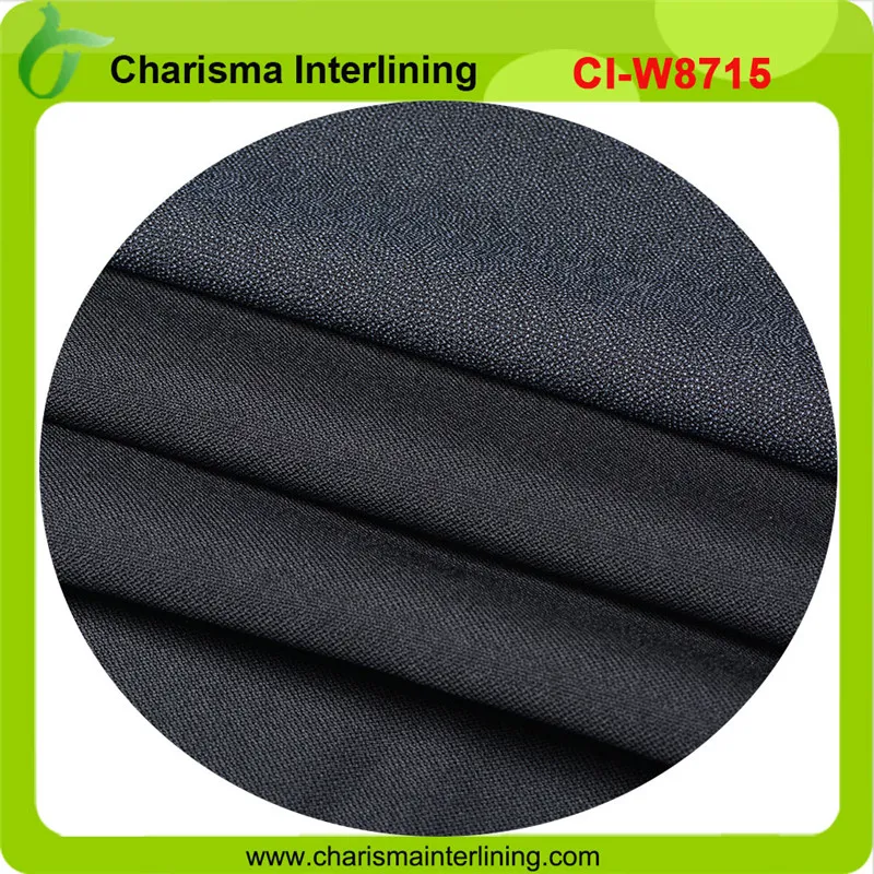 100% Polyester 80GSM 40inch Twill Woven Fusible Interfacing Jacket Interlining
