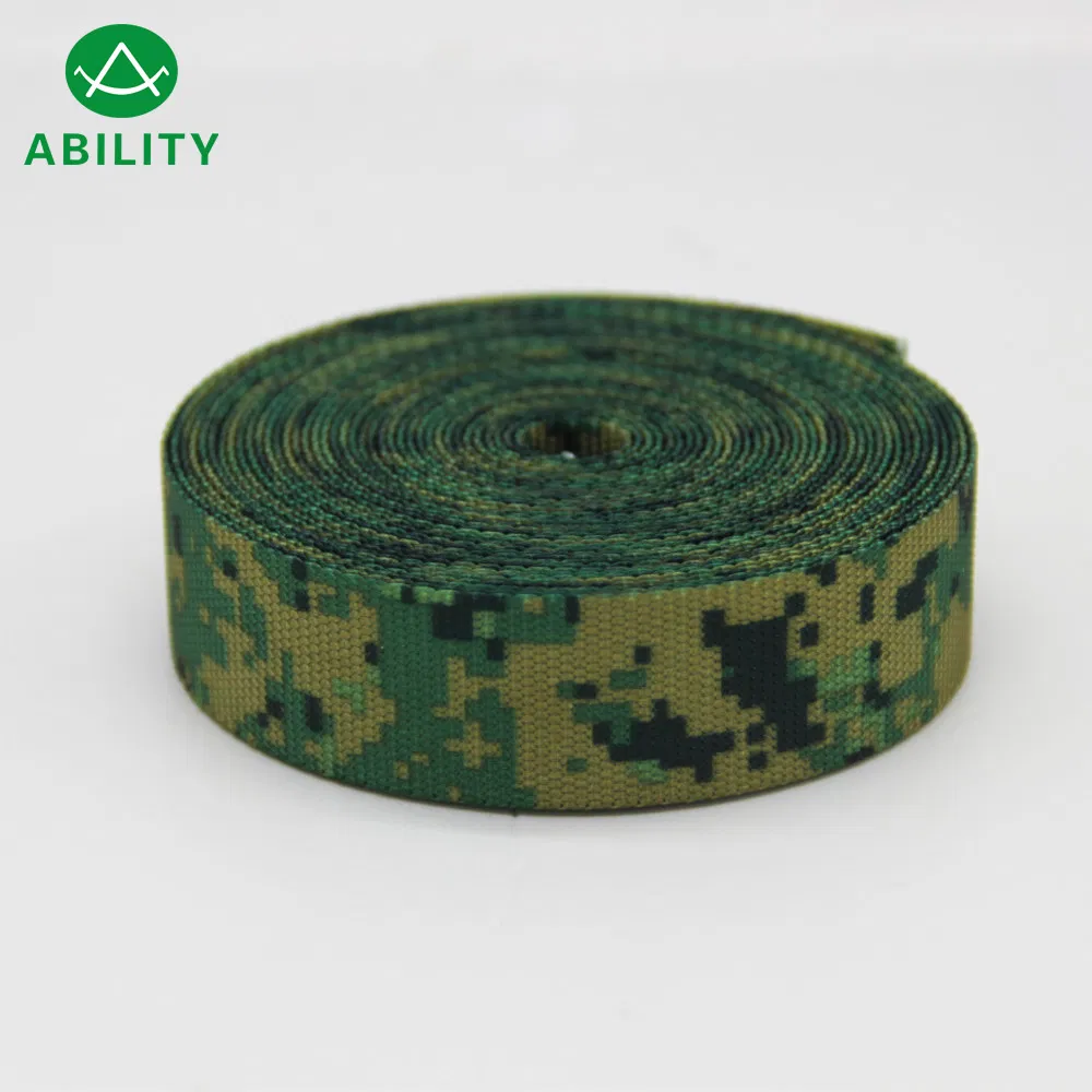 100% Polyester High Tenacity Strong Jacquard Webbing Tape for Military Army