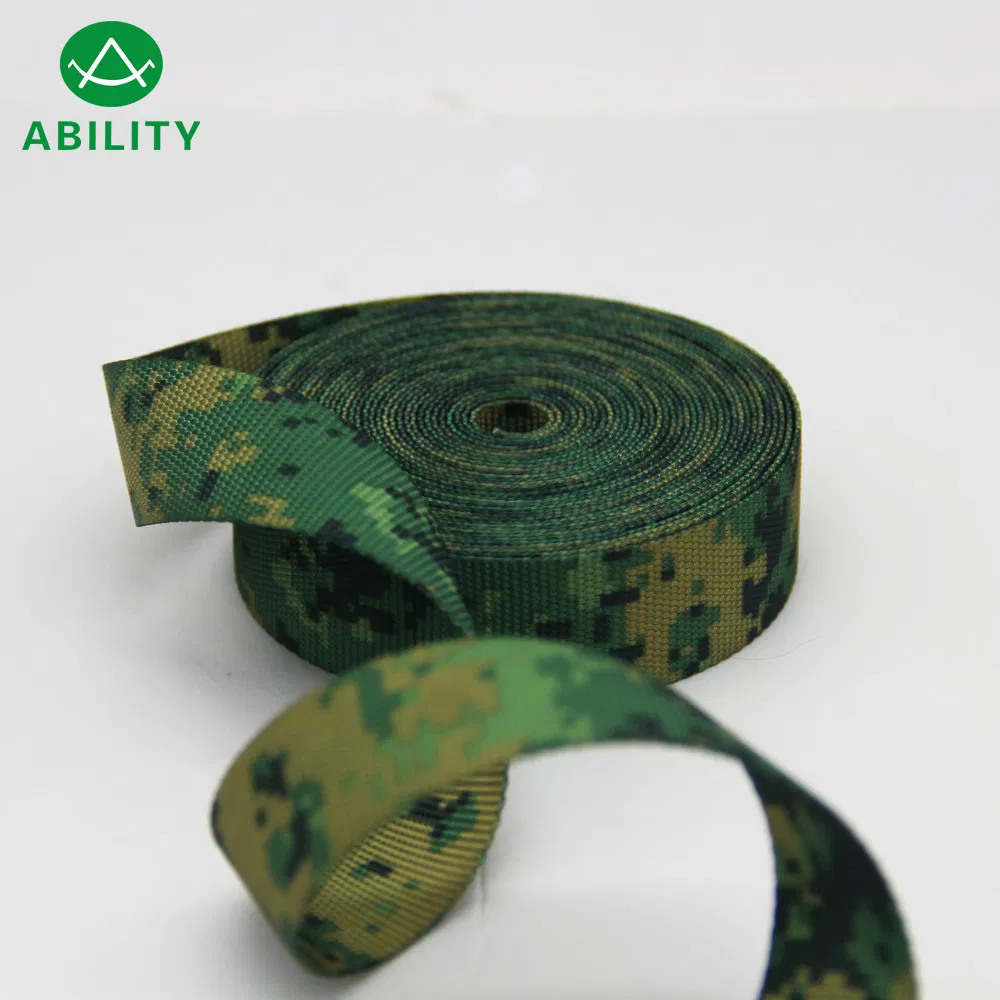 100% Polyester High Tenacity Strong Jacquard Webbing Tape for Military Army