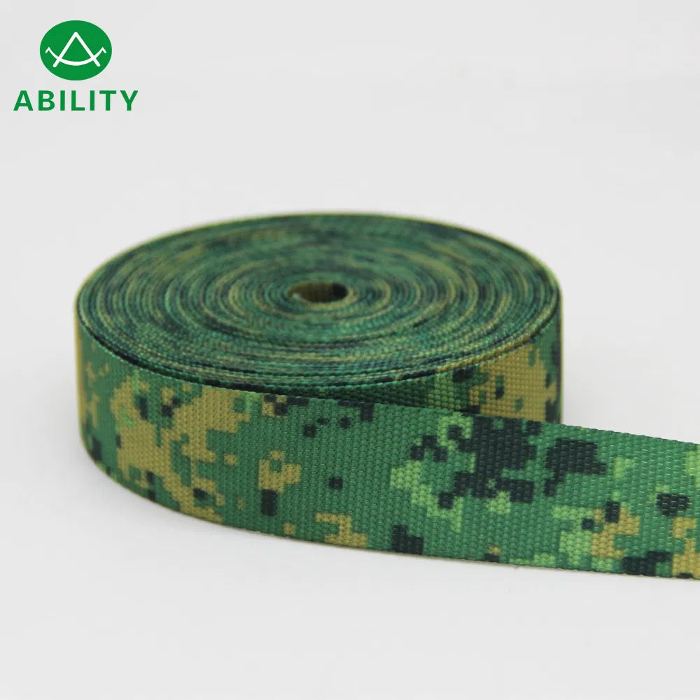 100% Polyester High Tenacity Strong Jacquard Webbing Tape for Military Army