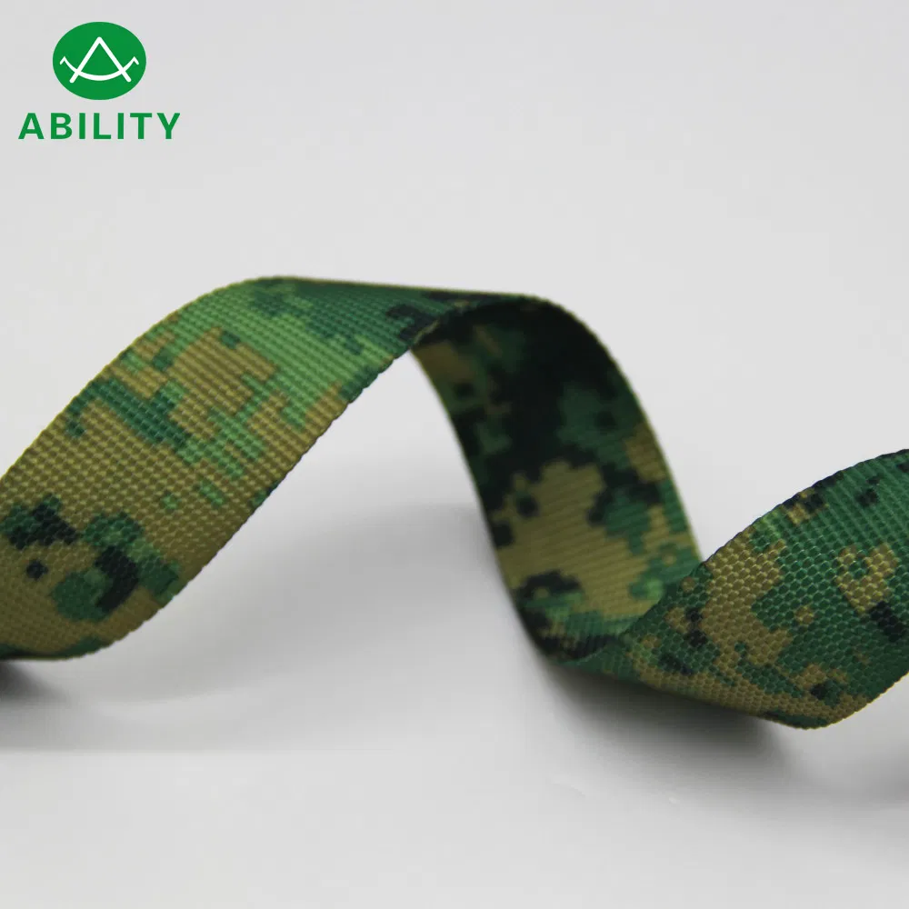 100% Polyester High Tenacity Strong Jacquard Webbing Tape for Military Army