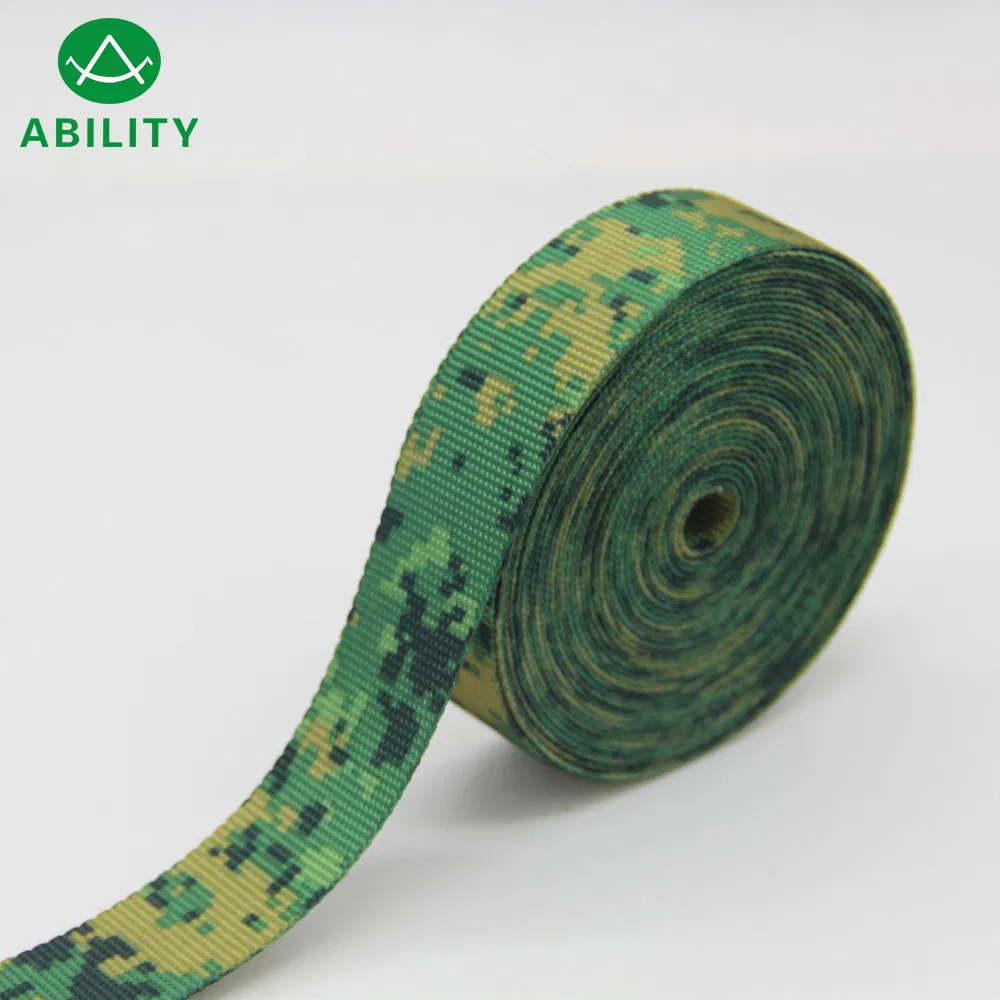 100% Polyester High Tenacity Strong Jacquard Webbing Tape for Military Army