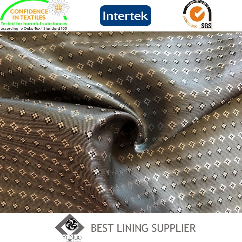 100% Polyester Woven Dobby Mini-Jacquard Lining Fabric Men Suit Jacket Coat Liner Lining Body Lining Fabric