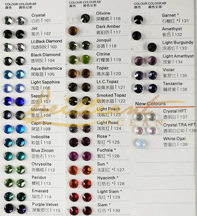 14 Facet Cut Darl Green Crystal Hot Fix Rhinestones for Garment Accessories