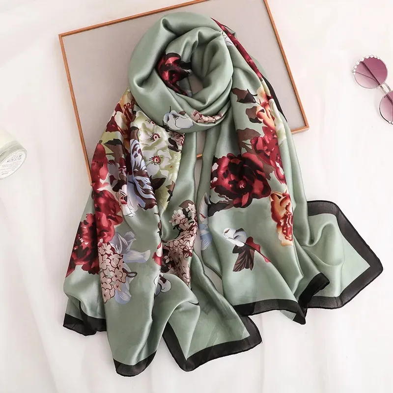2020 Luxury Brand Women Scarf Summer Silk Scarves Shawls Lady Wraps Soft Pashimina Female Echarpe Designer Beach Stole Bandana
