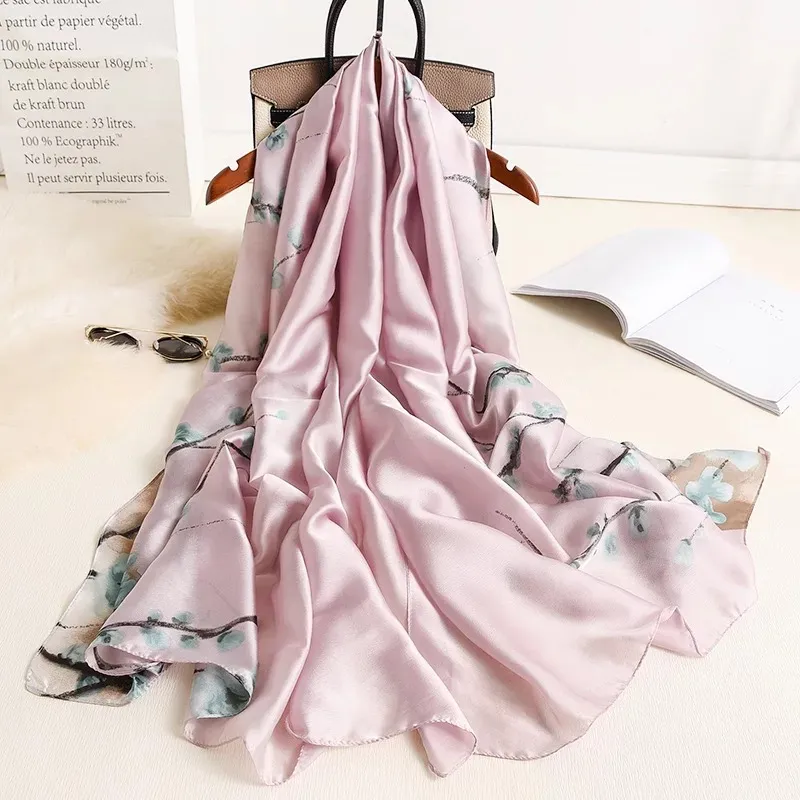 2020 Luxury Brand Women Scarf Summer Silk Scarves Shawls Lady Wraps Soft Pashimina Female Echarpe Designer Beach Stole Bandana