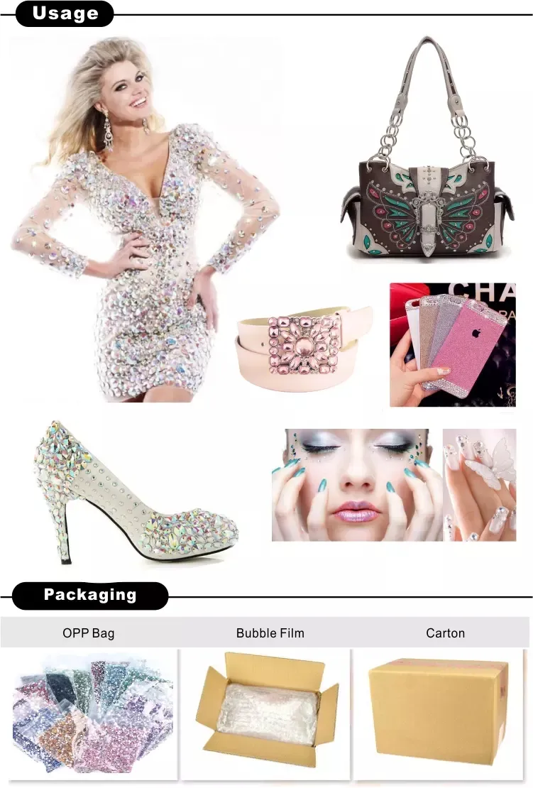 2028 Ss3-Ss34 Montana Non Hot Fix Rhinestone Flatback Glass Crystal Glitter Strass Nail Rhinestones for Manicure Glue on