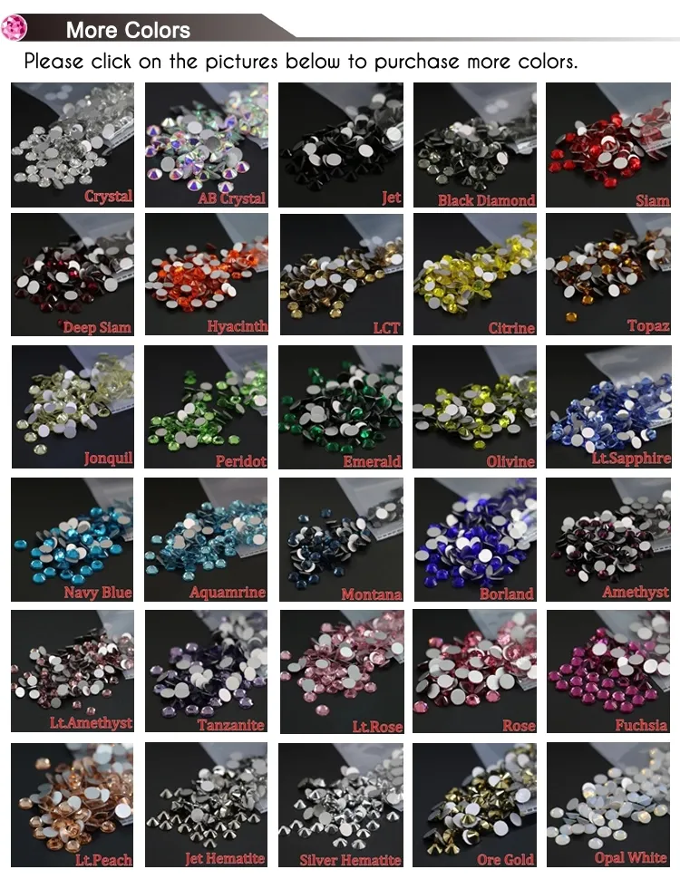 20ss Glass Flatback Rhinestones Crystal Montana Non Hotfix Nail Crystal Rhinestones