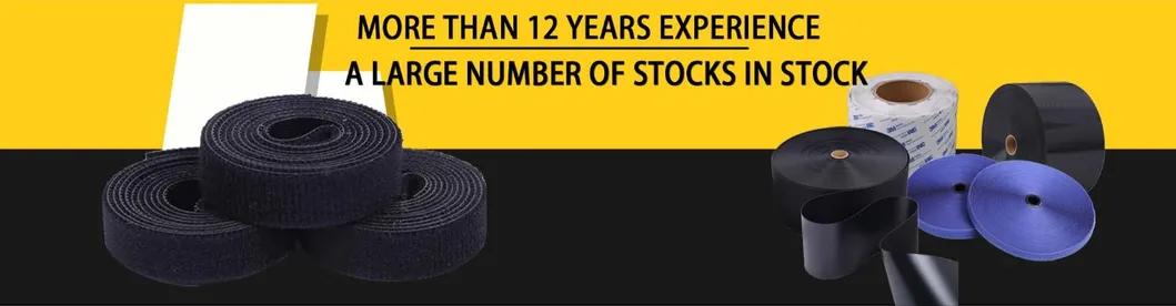 3” Eco-Friendly Heavy Duty Drurable Strong Adhesive Black and White Buckle Webbing Hook and Loop Tape