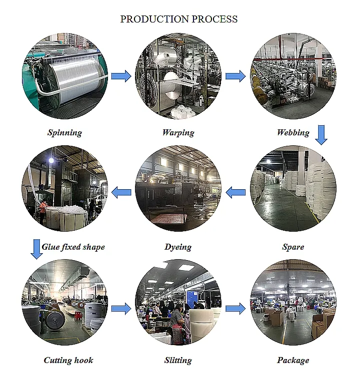 3” Eco-Friendly Heavy Duty Drurable Strong Adhesive Black and White Buckle Webbing Hook and Loop Tape