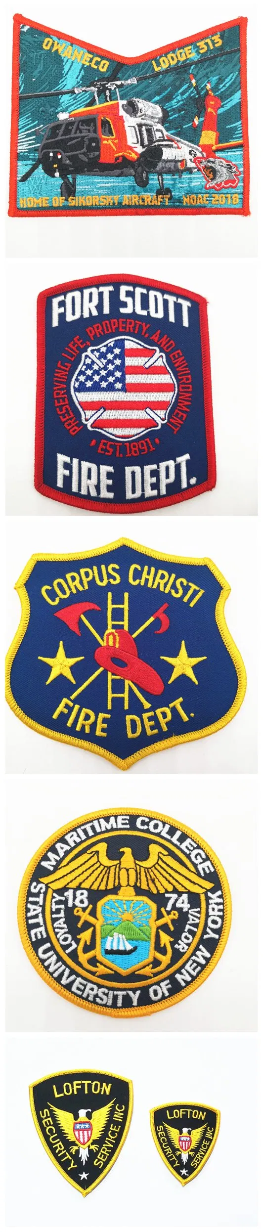 3D Vovelty Embroidered Patch Heat Transfercustom Arm Badge for Hat and Garment Accessories