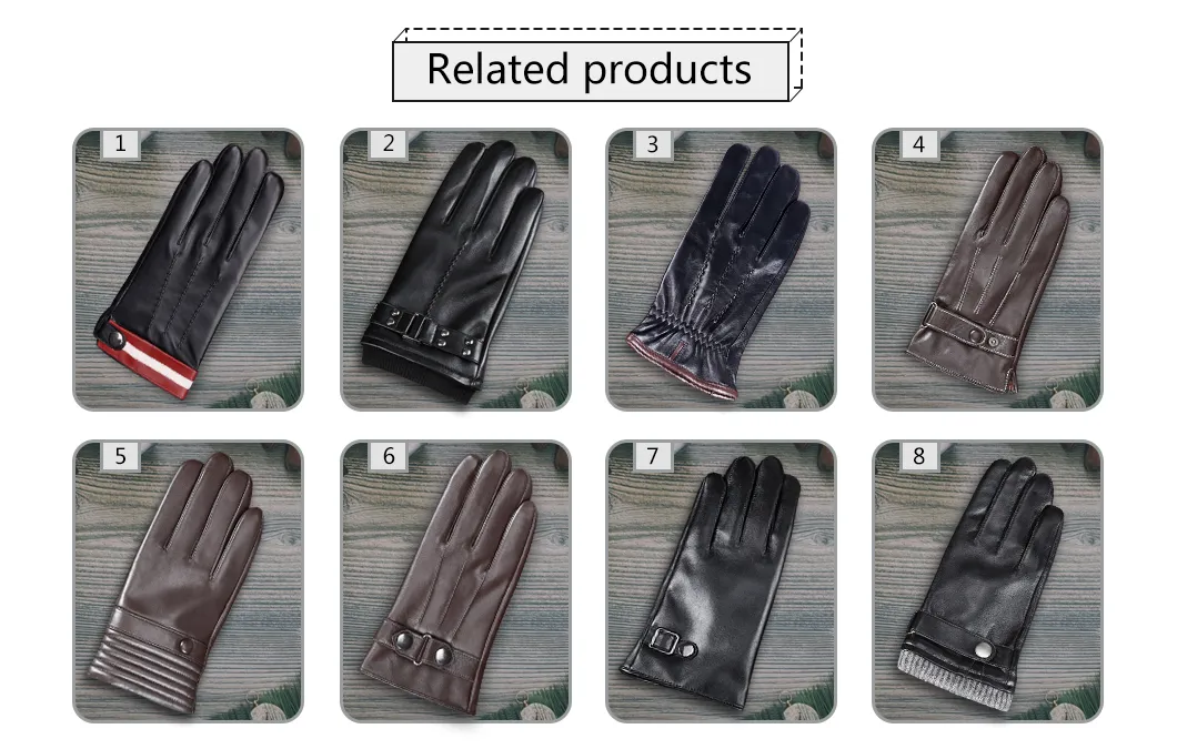 5510 Men Women Warm PU Leather Outdoor Bicycling Touch Screen Gloves