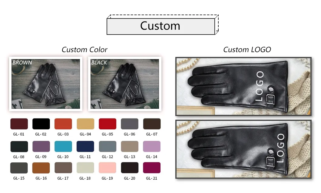 5510 Men Women Warm PU Leather Outdoor Bicycling Touch Screen Gloves