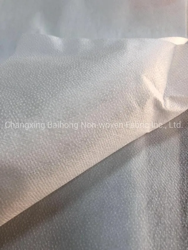 55GSM 100%Polyester Width 100-150cm Pes/PA Glue Supplier Washable Dry Cleanable Manufacturer Double DOT Thermal Bonding Nonwoven Fusible Interlining Factory