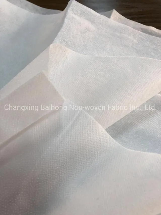 55GSM 100%Polyester Width 100-150cm Pes/PA Glue Supplier Washable Dry Cleanable Manufacturer Double DOT Thermal Bonding Nonwoven Fusible Interlining Factory