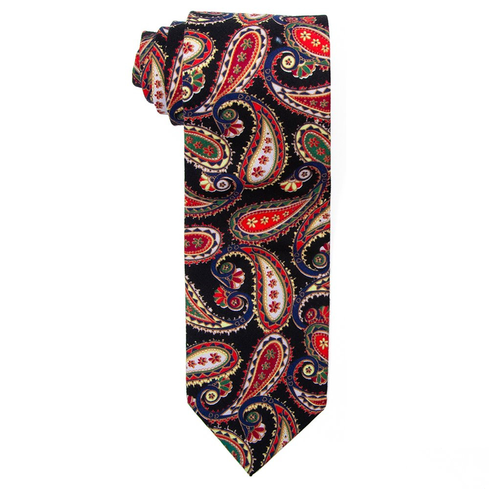 7.5cm Printed Paisley Floral Cotton Ties Fashion Designer Colorful Neckties Cravat for Men Wedding