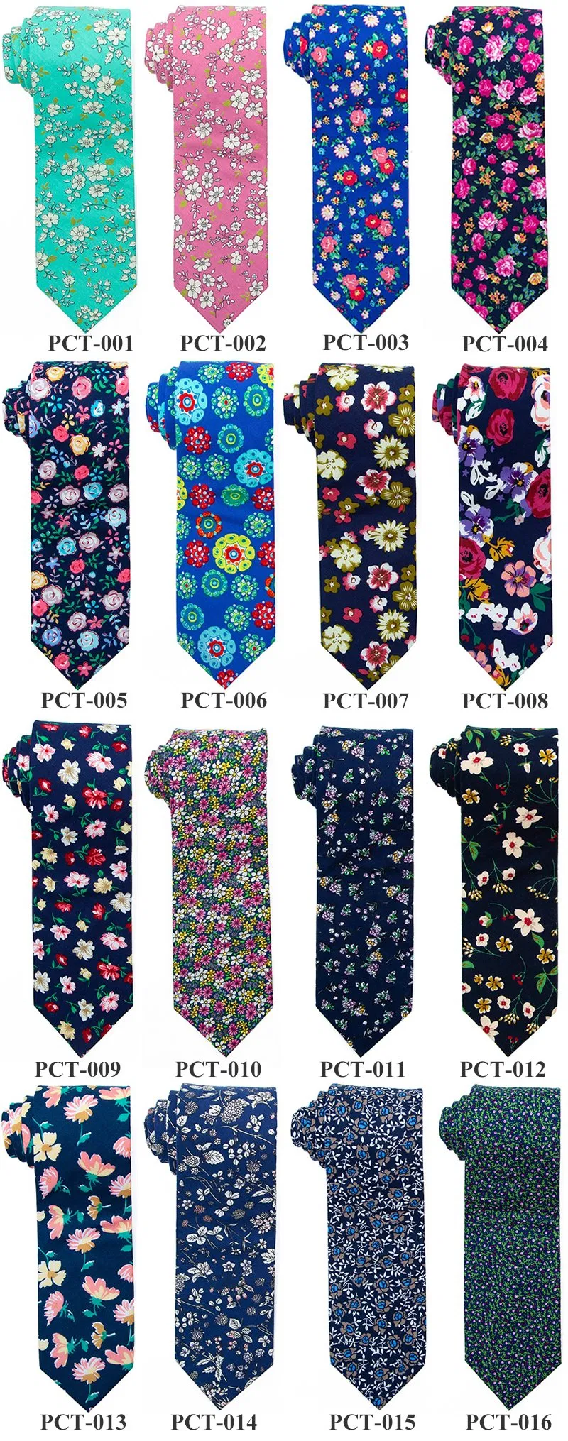 7.5cm Printed Paisley Floral Cotton Ties Fashion Designer Colorful Neckties Cravat for Men Wedding