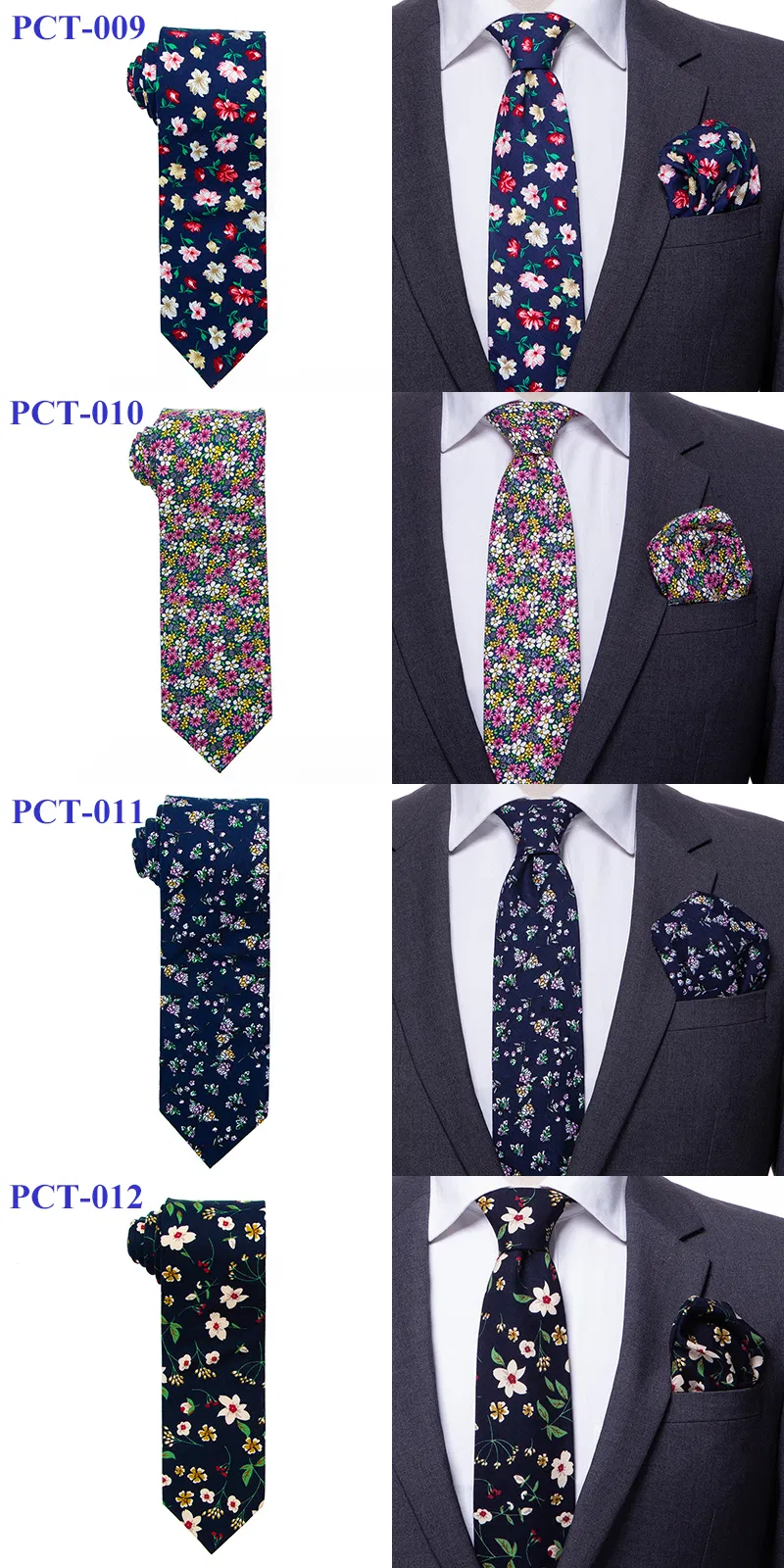 7.5cm Printed Paisley Floral Cotton Ties Fashion Designer Colorful Neckties Cravat for Men Wedding