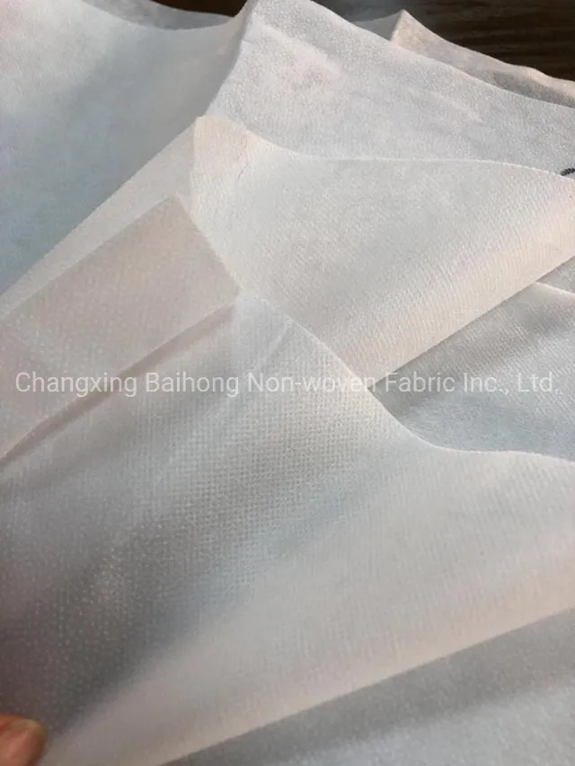 80GSM 100%Polyester Width 100-150cm Pes/PA Glue Supplier Washable Dry Cleanable Manufacturer Double DOT Thermal Bonding Nonwoven Fusible Interlining Factory