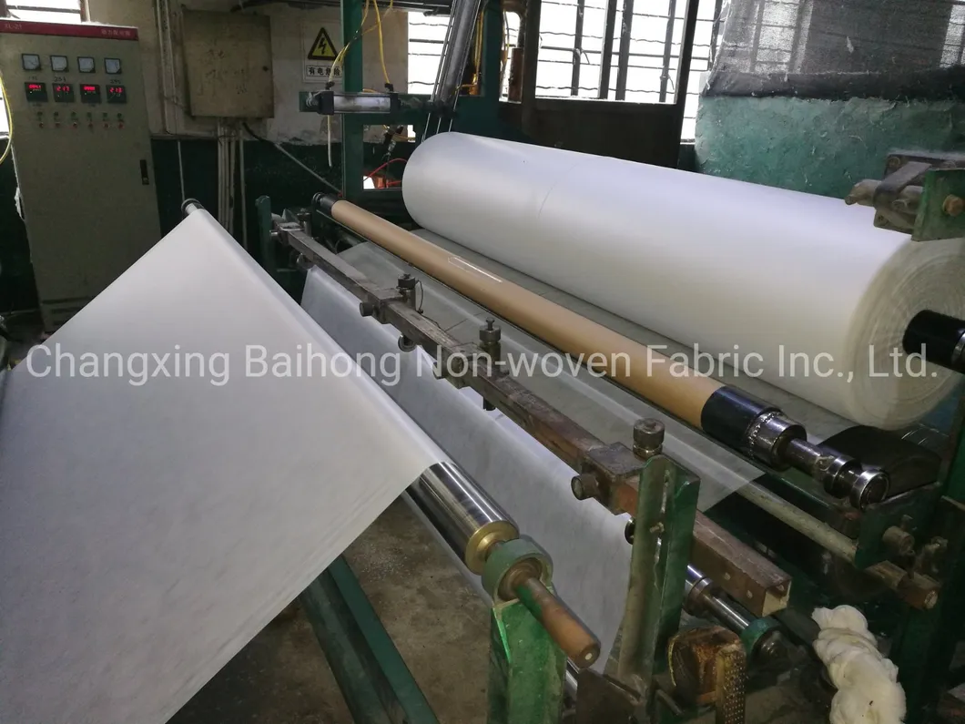 80GSM 100%Polyester Width 100-150cm Pes/PA Glue Supplier Washable Dry Cleanable Manufacturer Double DOT Thermal Bonding Nonwoven Fusible Interlining Factory