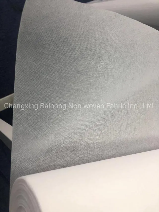 80GSM 100%Polyester Width 100-150cm Pes/PA Glue Supplier Washable Dry Cleanable Manufacturer Double DOT Thermal Bonding Nonwoven Fusible Interlining Factory