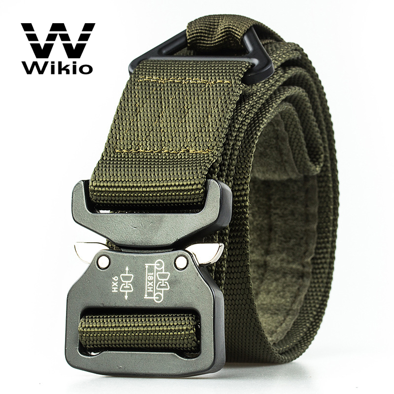 Adjustable Police Man Combat Duty Outdoor Nylon Webbing Army Military Tactical Belt