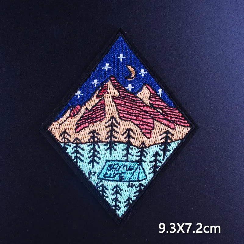 Adventure Travel Embroidered Badges Patches for Clothing Iron on Patch Explore The Natural Mountains and Rivers