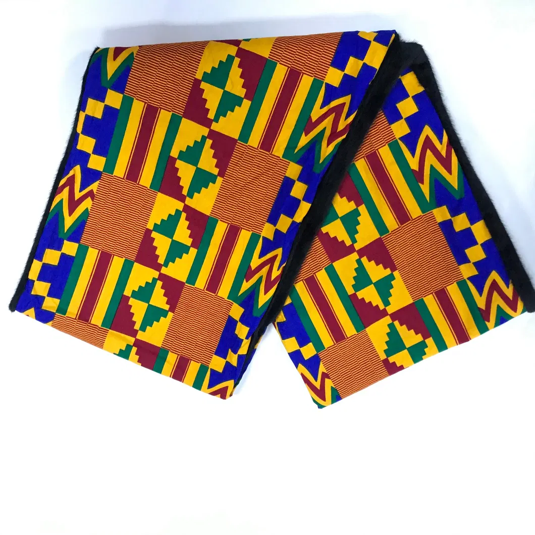 African Print Neck Warmers with Fleece Fashion Winter Warm Scarf for Women