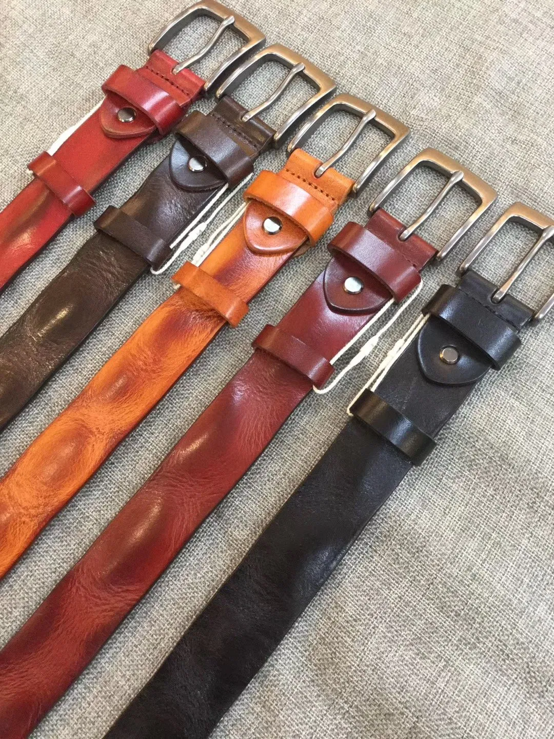 Anti Look Tanned Leather Belt (E3501)