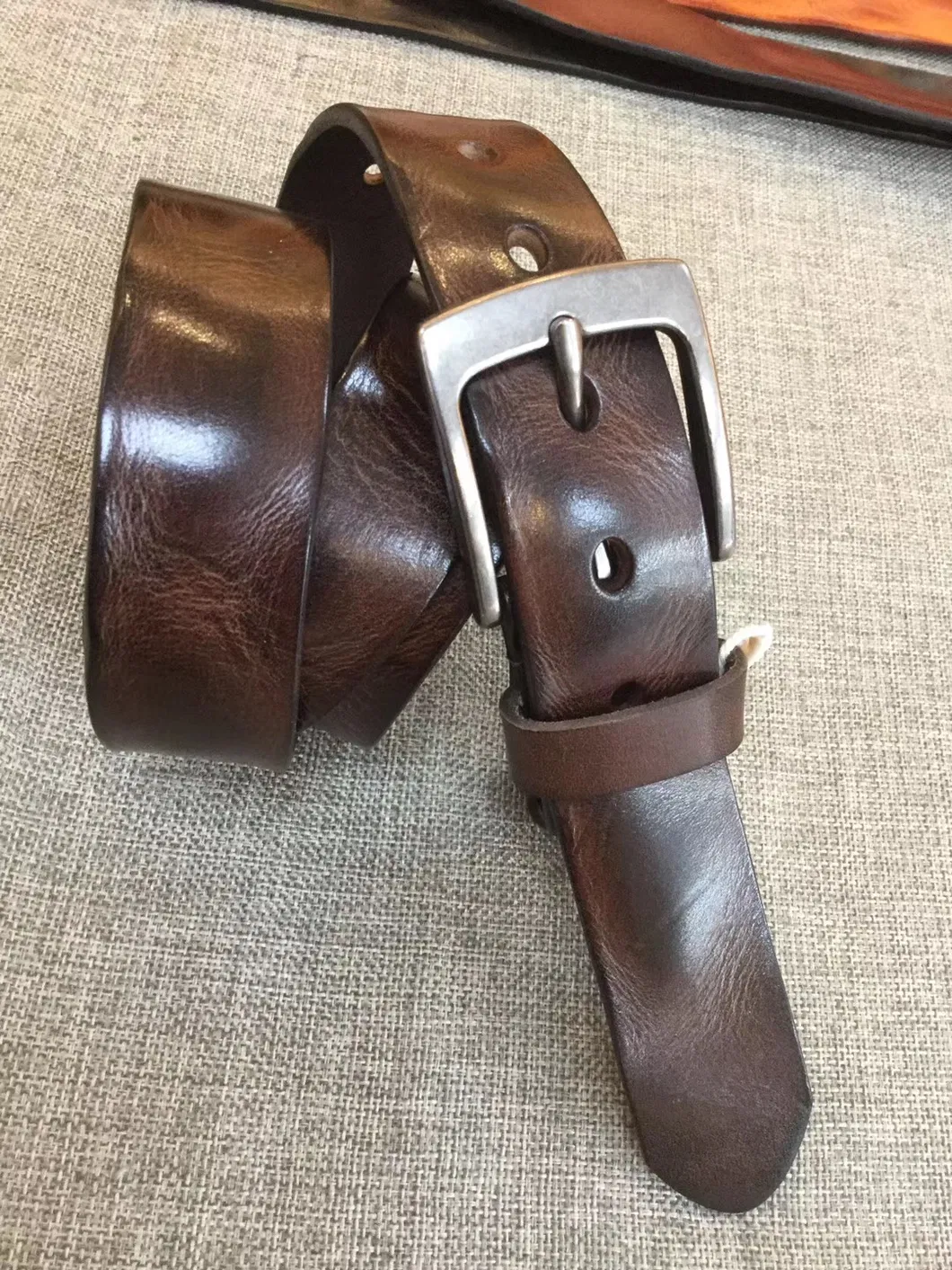 Anti Look Tanned Leather Belt (E3501)