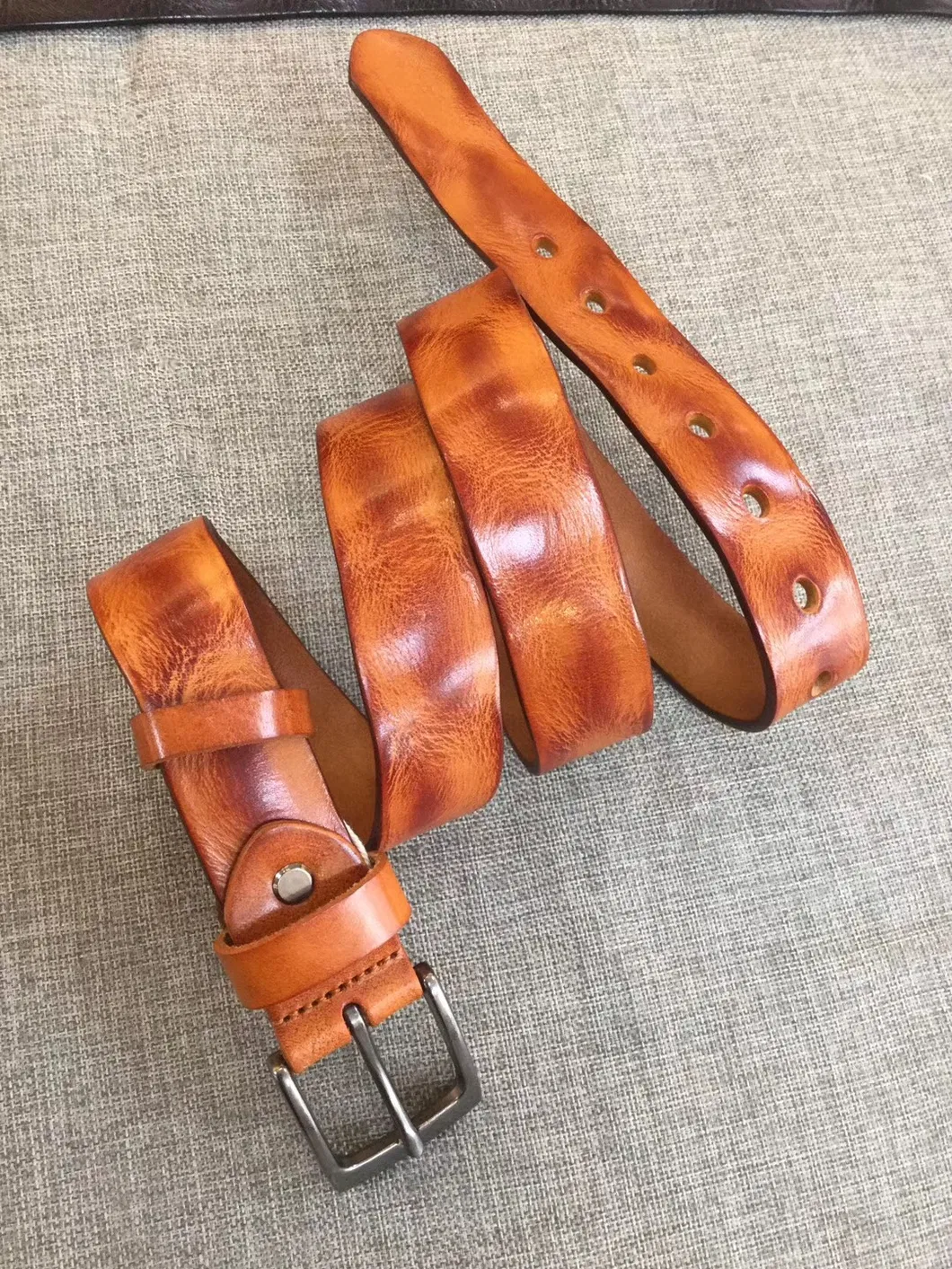 Anti Look Tanned Leather Belt (E3501)