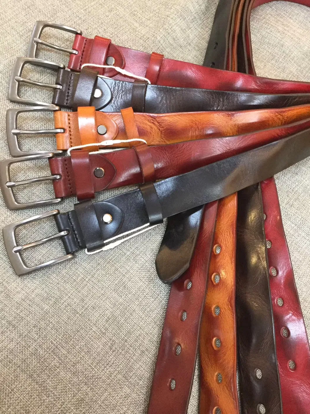 Anti Look Tanned Leather Belt (E3501)