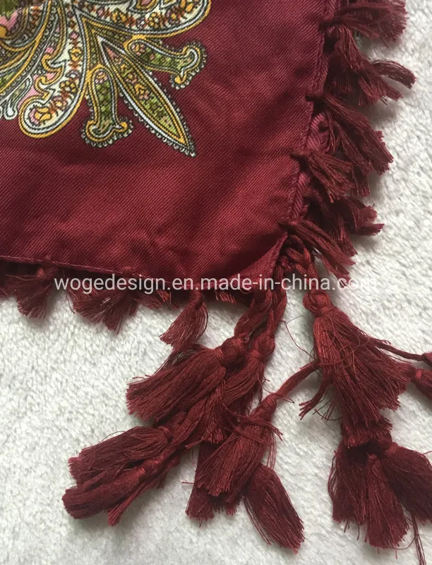 Best Supplier Russian Style Bulk Buy Dressing Wrap Shawl Scarfs Echarpe Floral Print Women Cotton Square Slavic Scarf