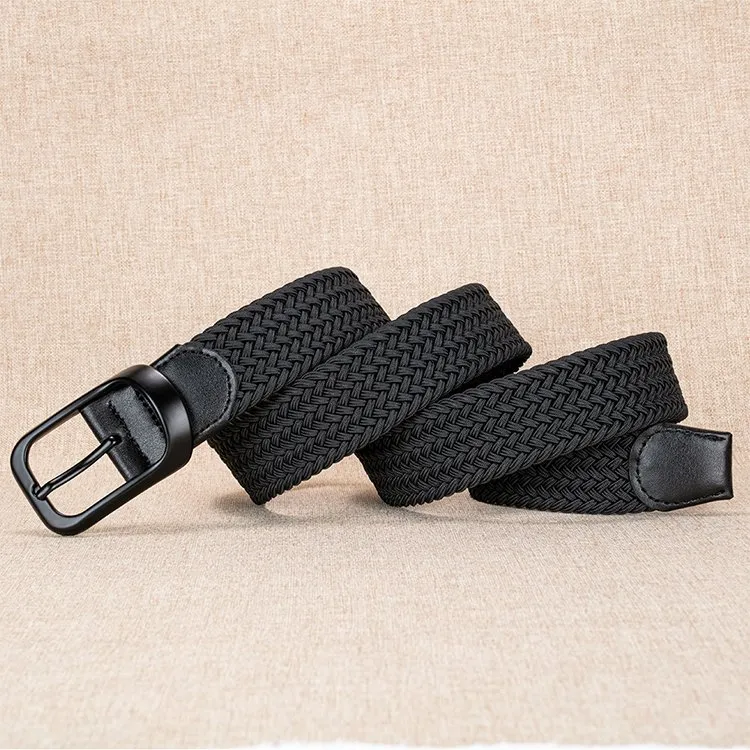 Canvas Elastic Fabric Woven Stretch Multicolored Braided Belts