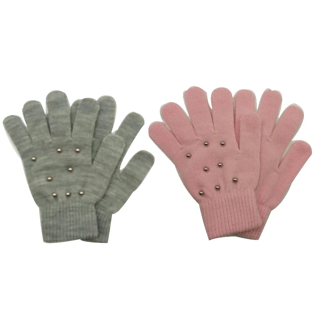 Children Winter Warm Fashion Rhinestone Magic Mitten with Lining