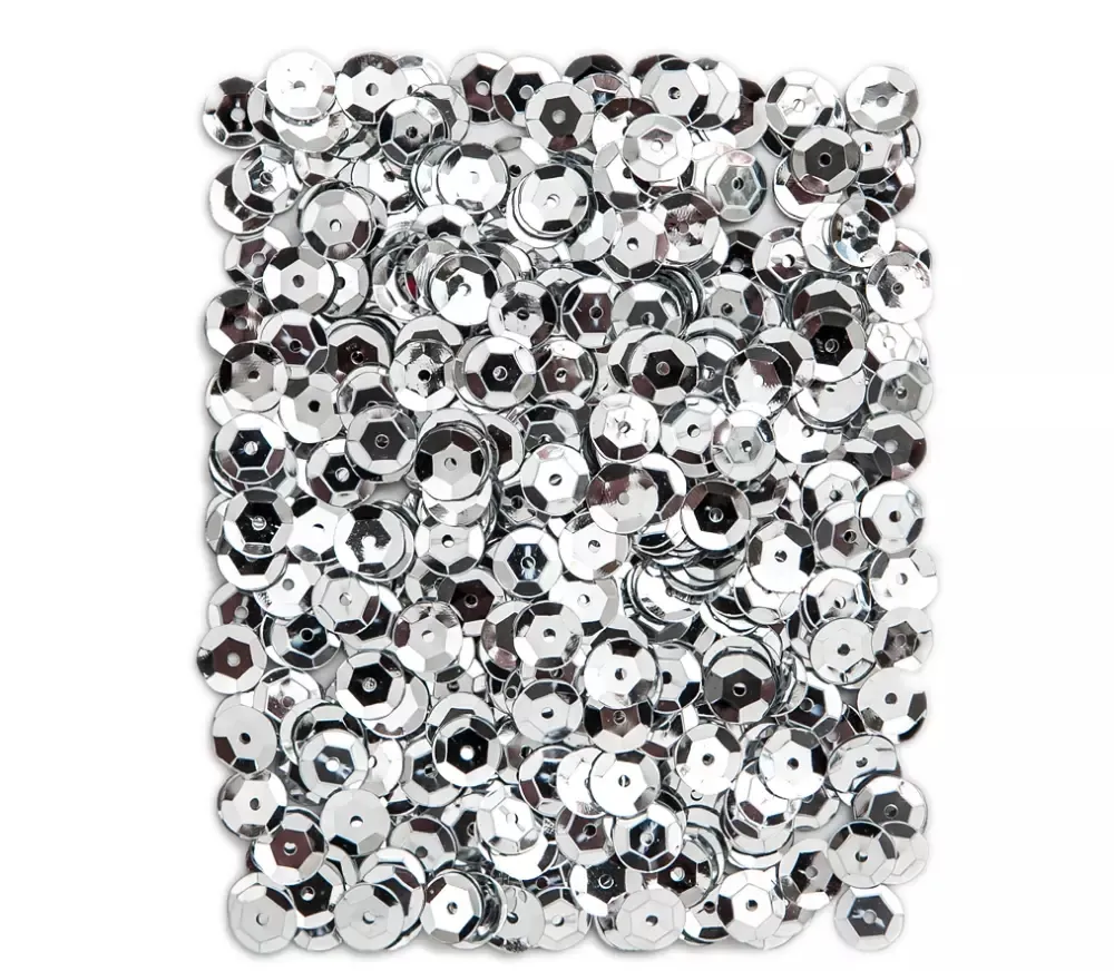 Custom Children Use Safety Opalescent Sequins 9mm Pearl White Mini Sequin Cup Sequin Crafts Iridescent Spangles for DIY Making