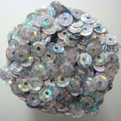 Custom Children Use Safety Opalescent Sequins 9mm Pearl White Mini Sequin Cup Sequin Crafts Iridescent Spangles for DIY Making