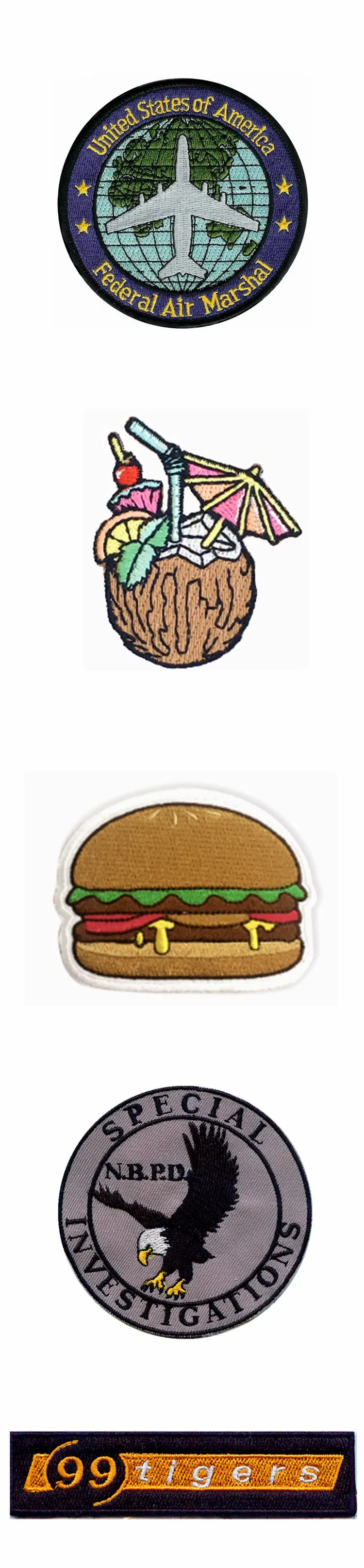 Custom Embroidery Patch Sew on/Iron Embroidered Patch for Garment Accessories