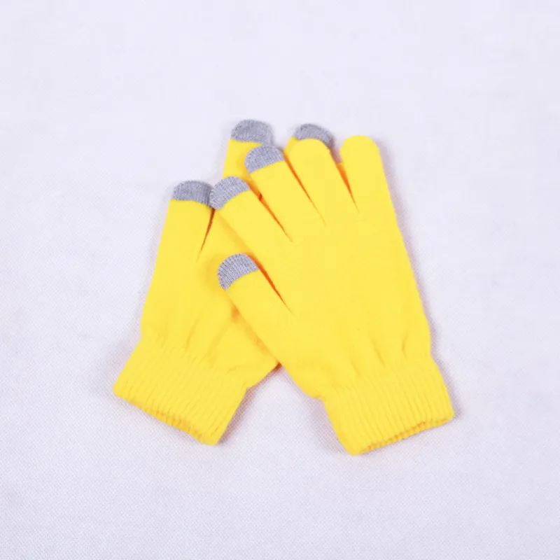 Custom Logo 3 Fingers Cell Phone Smartphone Touch Gloves Winter Tactile Texting Touchscreen Gloves