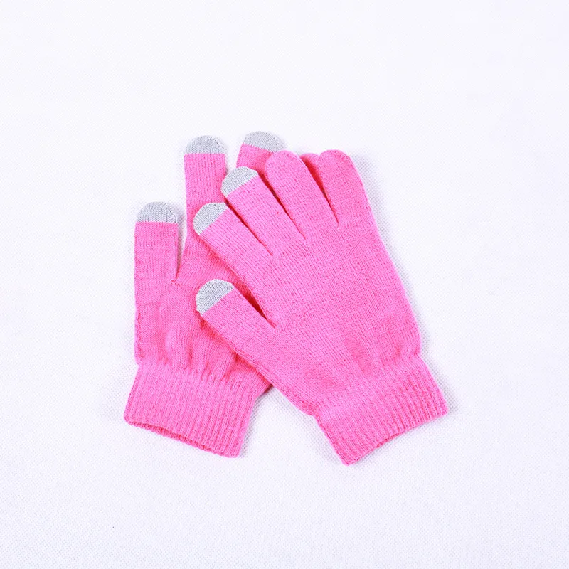Custom Logo 3 Fingers Cell Phone Smartphone Touch Gloves Winter Tactile Texting Touchscreen Gloves