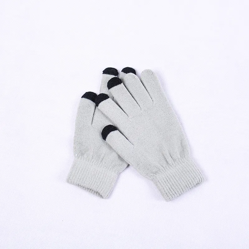 Custom Logo 3 Fingers Cell Phone Smartphone Touch Gloves Winter Tactile Texting Touchscreen Gloves